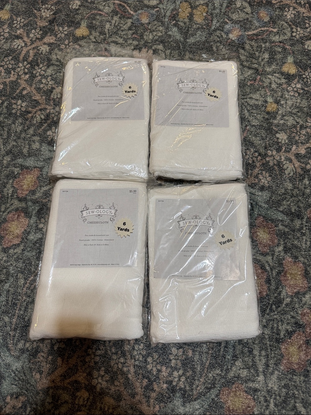 White Cheesecloth - 6 Yards (4 packs)